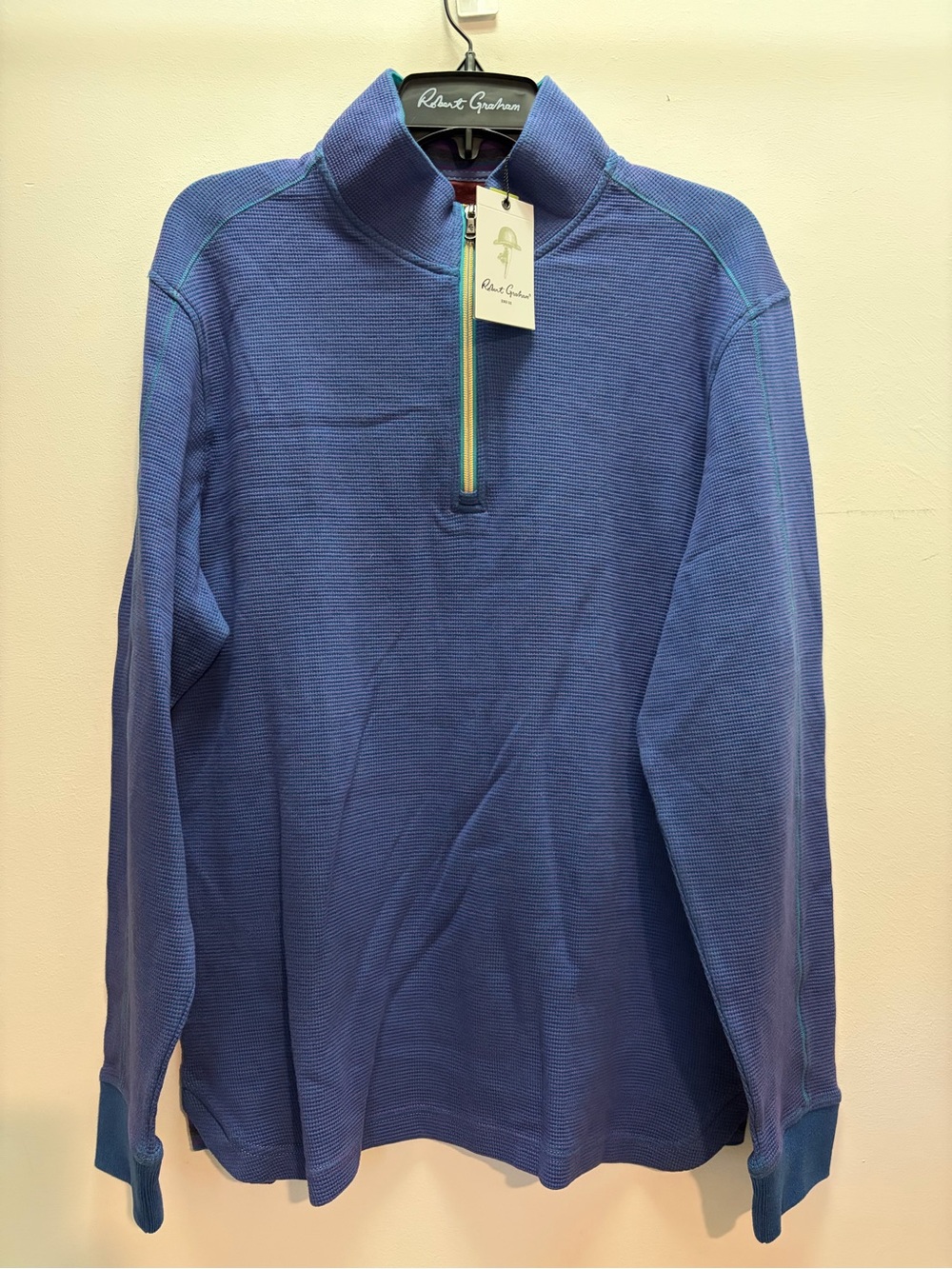 Men’s Robert Graham Long-sleeve Knit Quarter-Zip (size XL)